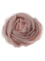 Тонкая розовая шаль из 100% кашемира с люрексом 
