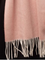 Плотный двухсторонний розово-персиковый шарф из 100% кашемира премиум-класса (пашмина)