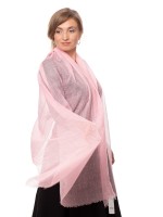 Тонкая розовая шаль из 100% кашемира премиум-класса (пашмина) 