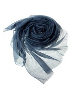 Тонкая синяя шаль из премиум кашемира (пашмина) 