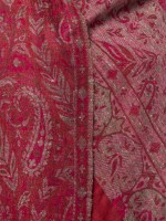 Бордовый палантин из 100% кашемира премиум-класса (пашмина) с орнаментом