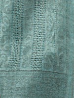 Серо-голубой палантин из 100% кашемира премиум-класса (пашмина) с ажурным узором