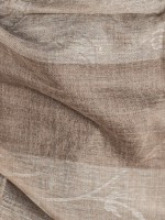Двухцветный, серо-коричневый палантин из 100% кашемира премиум-класса (пашмина) с теневым узором