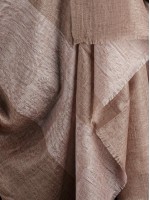 Двухцветный, розово-коричневый палантин из 100% кашемира премиум-класса (пашмина) с теневым узором