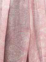 Тонкая шаль из кашемира премиум-класса (пашмина) с розовым принтом