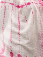 Белый палантин из 100% кашемира с розовым принтом