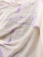 Палантин из 100% кашемира с лиловым принтом "Tie-dye"
