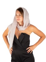 Светло-сиреневый платок из 100% кашемира премиум-класса (пашмина) с теневым узором