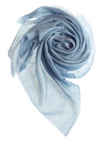 Голубой платок из 100% кашемира премиум-класса (пашмина) с теневым узором
