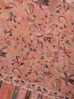 Коричневая шаль из кашемира премиум-класса (пашмина) с цветочным узором Kanika Jamawar 